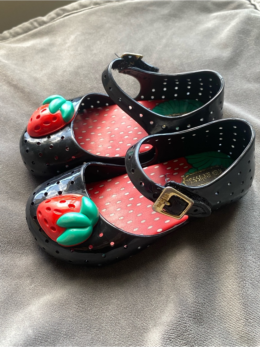 Mini Melissa Strawberry Mary Jane Shoes